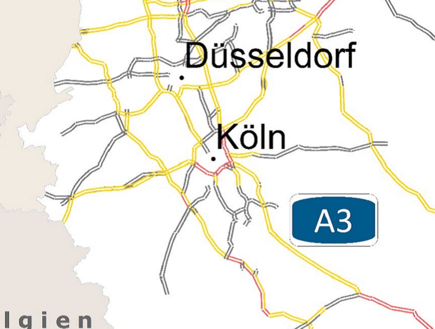 Befahrungskarte deutscher Autobahnen